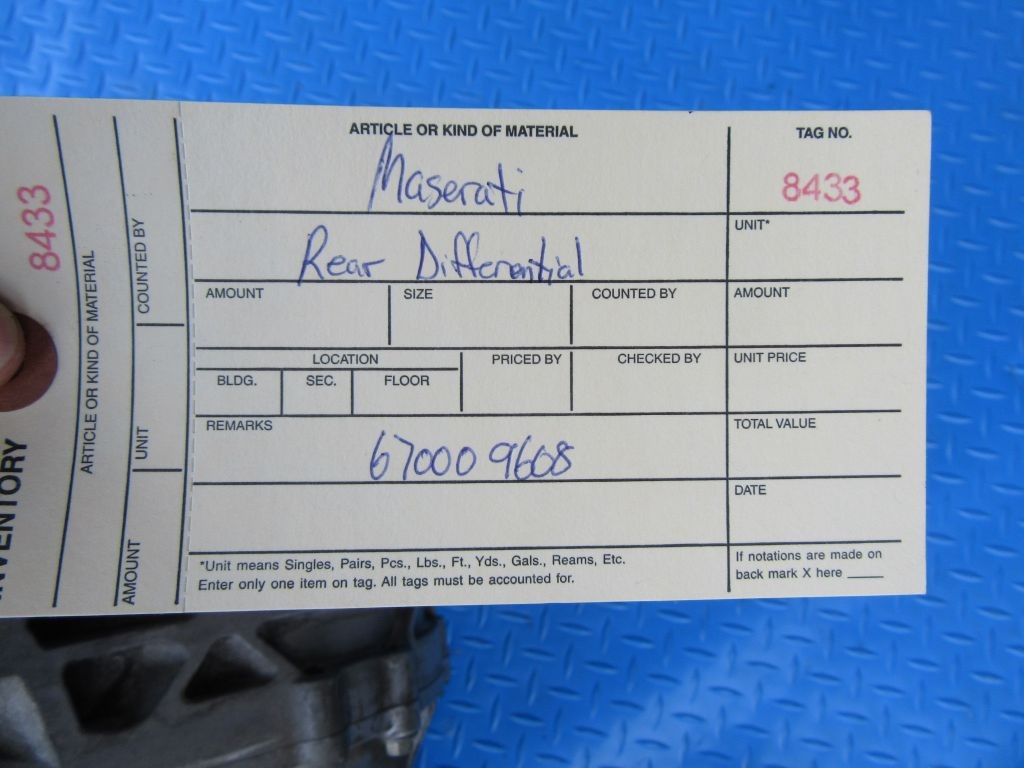 Maserati Ghibli Quattroporte rear differential 2.80 ratio #8433