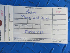 Bentley Flying Spur GT GTC steering wheel right volume phone menu control switch #7451
