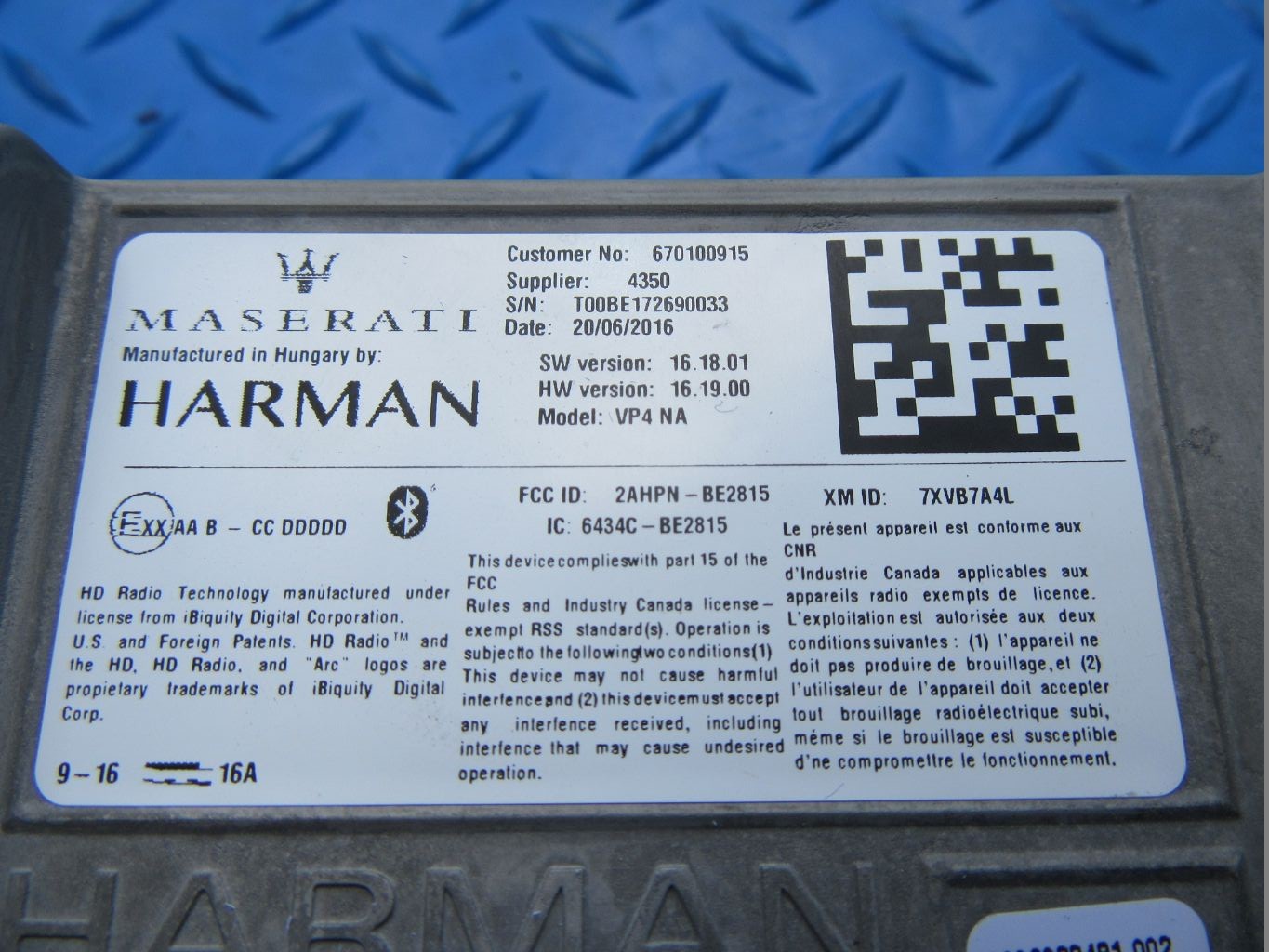 Maserati Ghibli radio gps info touchscreen display screen #8590