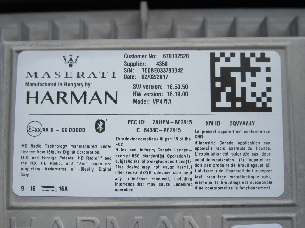 Maserati Ghibli radio gps info touchscreen display screen #8594