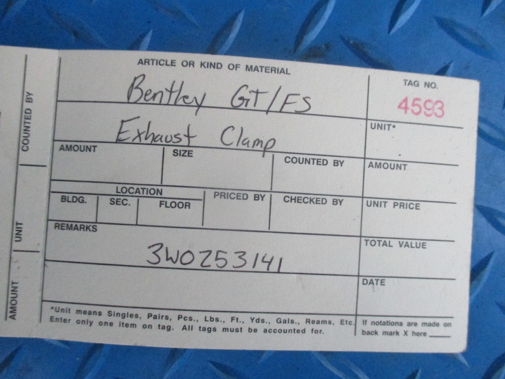 Bentley Continental Flying Spur GT Bentayga exhaust clamp #4593