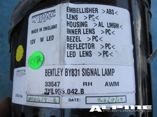 Bentley Mulsanne Signal Head Lamp