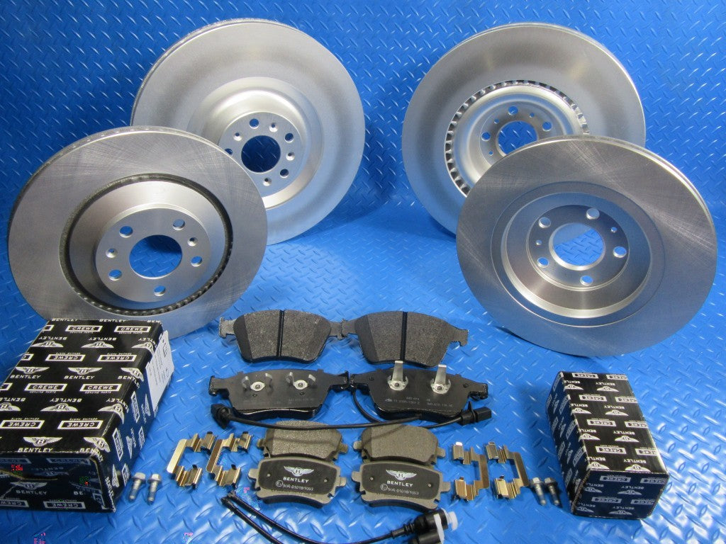 Bentley Continental Gt GTc Flying Spur front rear brake pads rotors #5806