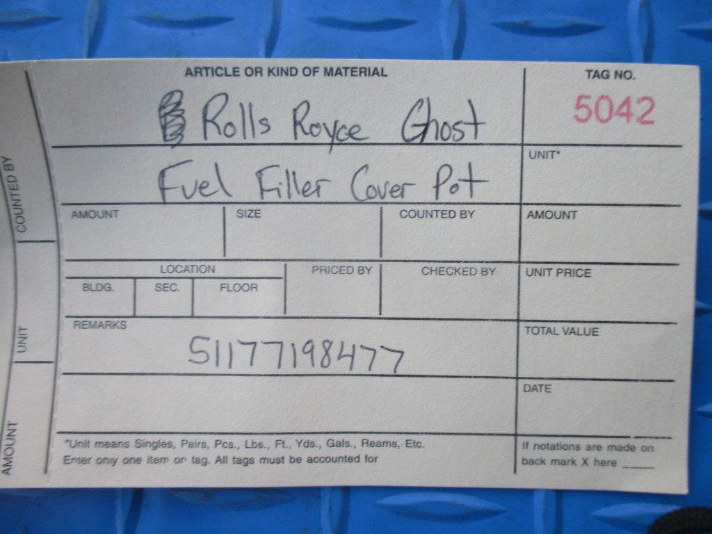 Rolls Royce Ghost fuel filler cover pot #5042