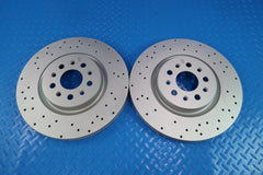 Maserati Ghibli Base front brake rotors drilled upgraded #11174