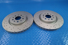 Maserati Ghibli Base front brake rotors drilled upgraded #11174