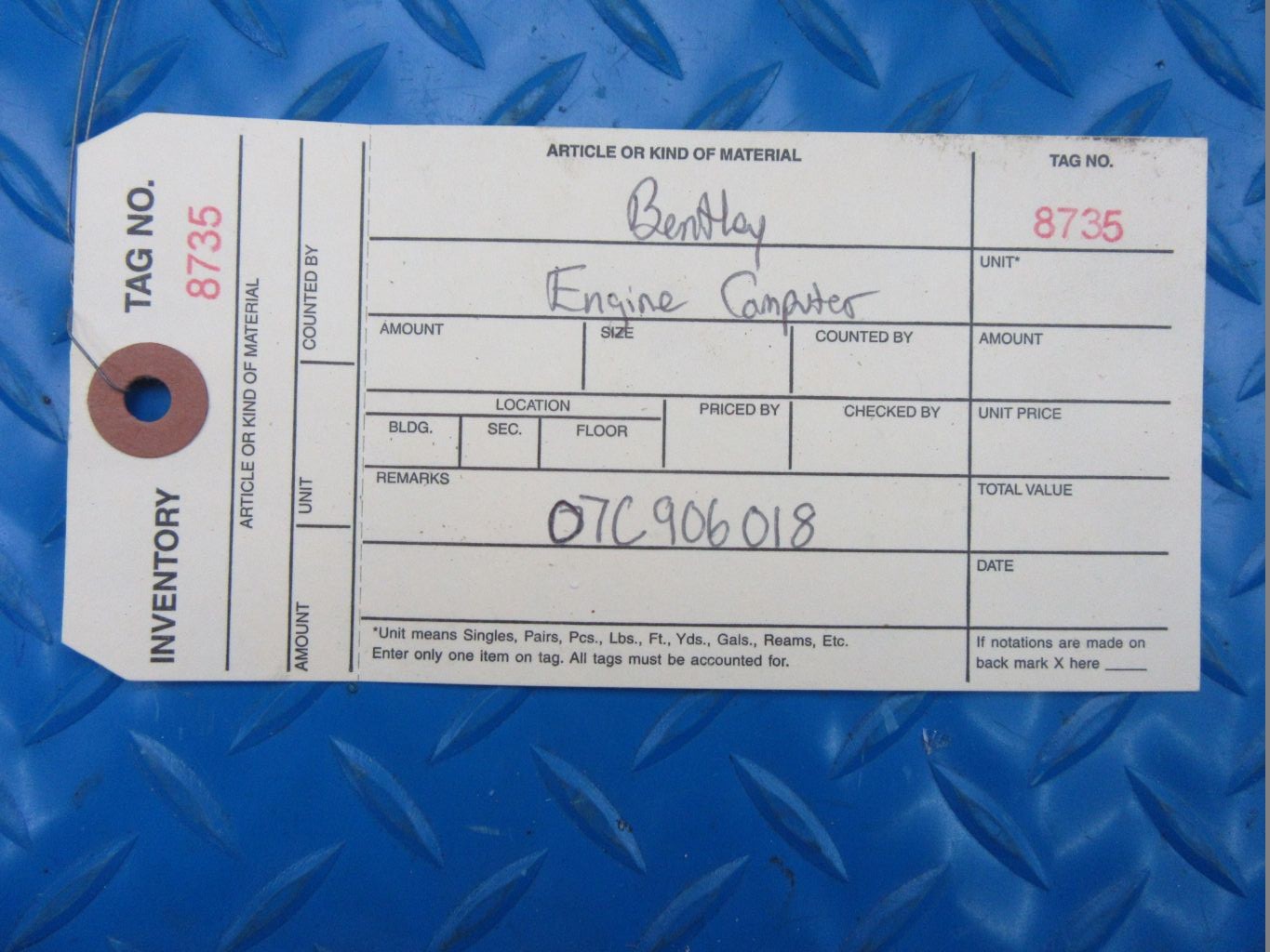 Bentley Continental Flying Spur GT GTC engine computer ECU #8735
