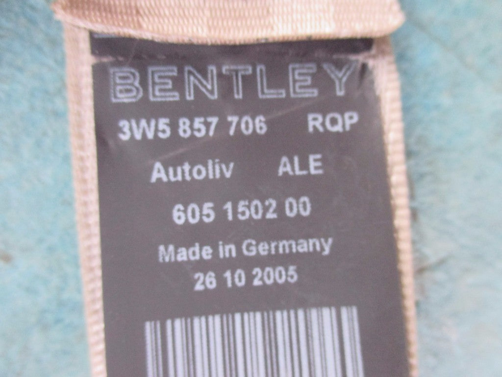 Bentley Flying Spur front right passenger seat belt gray #1074