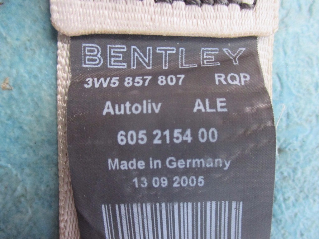 Bentley Flying Spur rear center seat belt gray #1072