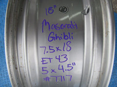 18" Maserati Ghibli front rim wheel #7717