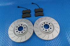 Alfa Romeo Stelvio front brake pads & drilled upgraded rotors TopEuro #11339
