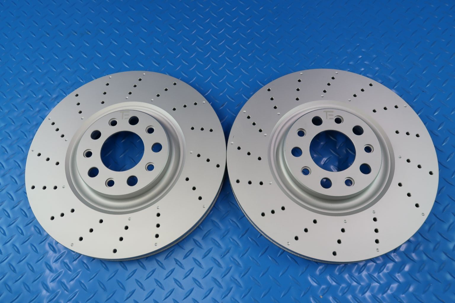 Alfa Romeo Stelvio front brake pads & drilled upgraded rotors TopEuro #11339