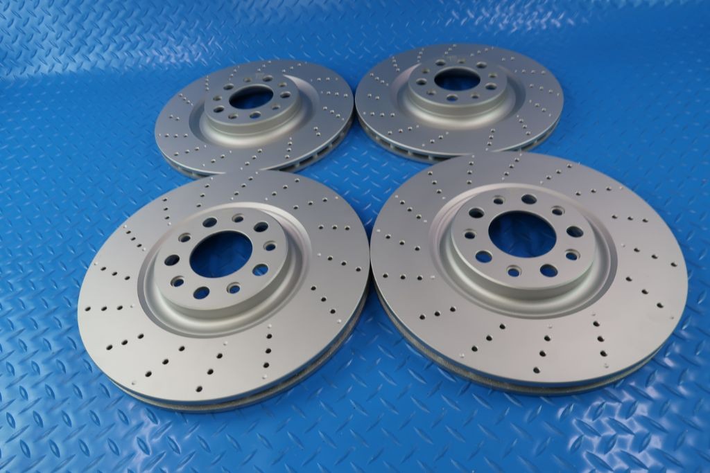 Alfa Romeo Stelvio front & rear brake rotors drilled upgrade TopEuro #11337
