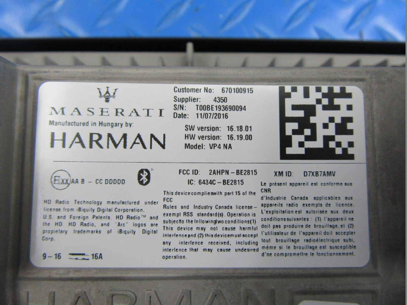 Maserati Ghibli radio gps info touchscreen display screen #8596