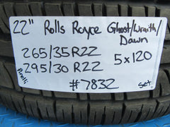 22" Rolls Royce Ghost Wraith Dawn aftermarket rims tires wheels set #7832