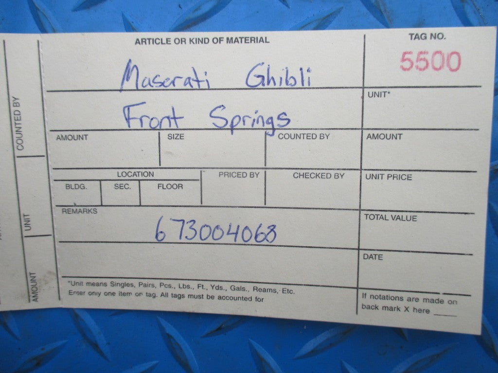 Maserati Ghibli front suspension springs #5500