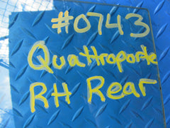 Maserati Quattroporte right rear door window glass #0743